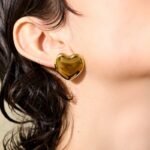 25mm Stainless Steel Big Heart Stud Earrings – Bright, Waterproof, Fashion Gold Color, Lovely Gift