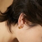 Geometric Star Small Hoop Earrings - Stainless Steel, Golden, Minimalist, Rust-Proof, Trendy Charm