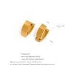 V-Shaped Geometric Huggie Hoop Earrings - 316L Stainless Steel, Daily Fashion Charm