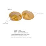 Minimalist Glossy Stainless Steel Round Stud Earrings - Waterproof, Texture Metal, 18K Gold Plated Jewelry