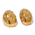 Elegant Imitation Pearls Zircon Stainless Steel Round Earrings - High-Quality Gold Color Charm, Fashion Jewelry, Gala Gift