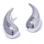 New 316L Stainless Steel Water Drop Stud Earrings - Minimalist, Gold-Silver Color, Trendy Daily Stylish Jewelry, Waterproof