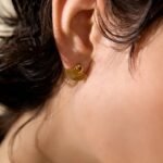 Stainless Steel Shell Cast Minimalist Stud Earrings - 18K Gold Color Plated, Waterproof
