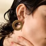 37mm Rust-Proof Stainless Steel Round Hollow Stud Earrings - Statement Gold Jewelry for Women