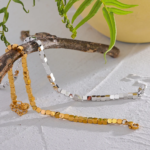 Polished Square Beads Stainless Steel Bracelet: Handmade, Stylish, High-Quality, Trendy, Waterproof Jewelry, Brand Bijoux