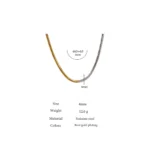 High-Quality Minimalist Necklace - 316L Stainless Steel, Metal Mix Chain, 18K Plated Collar Necklace Jewelry for Women