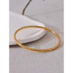 Classic Round Bracelet - 3.0*60/65mm Stainless Steel, 18K PVD Plated Bangle