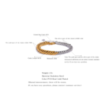Chic Stainless Steel Chain Bangle Bracelet – Trendy 18K PVD Plated Metal Texture, Waterproof Jewelry