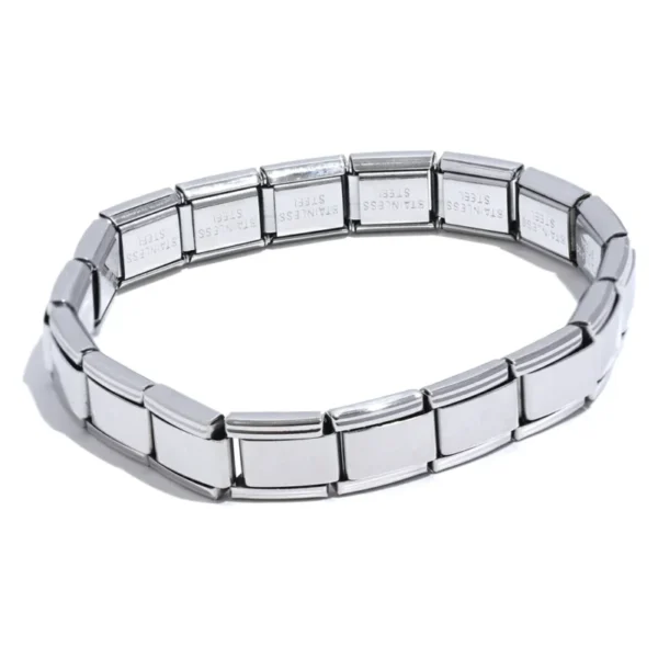 Trendy Elastic Bracelet - 316 Stainless Steel Square Metal, 2023 Statement Texture, Waterproof Bangle