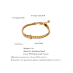 Glamour Fusion: High-Quality 18K Gold-Plated Cuban Chain Stainless Steel Bracelet - Zircon Statement for Chic, Fashion-Forward, Waterproof Jewelry