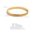 Smooth Round Bracelet - 5*60mm High-Quality Stainless Steel, Minimalist Metal Texture, Rust-Proof Bangle