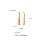 Big Long Gold Color Earrings: Stainless Steel, Women's Imitation Pearl, Waterproof Statement, Exaggerated Fashion Jewelry for Party