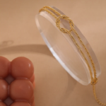 Charm Gypsophila Knot Cuff Bracelet - 316 Stainless Steel - Women's 18k Gold Plated Adjustable Bangle - Bijoux Gift