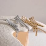 Waterproof Bling Cubic Zirconia Tassel Earrings: Stainless Steel, Luxury, Dangle, Party Aesthetic Fashion Jewelry