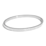 Classic Fashion Waterproof Bracelet - 60mm High-Quality Stainless Steel, Round Smooth Words, 18K Gold Plated Bangle