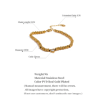 Heart Zircon Stainless Steel Chain Bracelet: Gold Color Waterproof Charm Jewelry