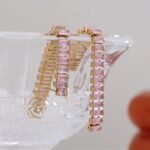 Golden Tassel Drop Earrings: Stainless Steel, Luxury Party, Cubic Zirconia Temperament, Bling Charm Jewelry - Bijoux Femme