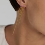 Bead Tassel Earrings: Stainless Steel, Charm Metal, New Geometric Drop, Temperament for Women, Jewelry Gift