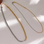 High-Quality Minimalist Necklace - 316L Stainless Steel, Metal Mix Chain, 18K Plated Collar Necklace Jewelry for Women