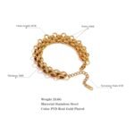 Adjustable Cuban Chain Bracelet: Stainless Steel 18K Gold Plated Metal Width - Fashion Statement Trendy Jewelry for a Stylish Look