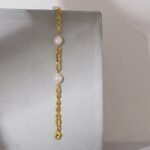Elegant Pearl Chain Bracelet: Stainless Steel Fashion Jewelry, Exquisite 18K Metal - Women's Accessories, Waterproof