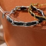 Trendy Leather Chain Bracelet: Stainless Steel Metal Texture, 18K Statement Jewelry for Women - Fashion Gift, Bijoux Femme, New