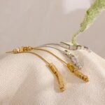 316 Stainless Steel Square Drop Earrings: Long Dangle, 18K Gold Color PVD, Waterproof Fashion Ear Pendants Jewelry for Women Gift