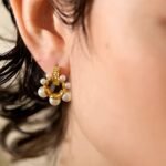 Vintage Imitation Pearls Geometric Earrings: Hollow Stainless Steel, Gold Color, Korean, Trendy Elegant Stylish Jewelry Gift
