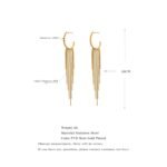 Long Tassel Drop Earrings: Stainless Steel, Fashion Party, Women's Metal Charms, Gold Color PVD, Waterproof Jewelry