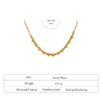 Trendy Choker Necklace - New Metal 18K Plated Short Chain, Gold Stainless Steel Jewelry for Women