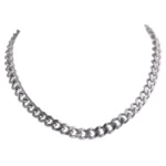Fashionable Charm Necklace - Stainless Steel 18K Chain, Metal Texture Collar Jewelry