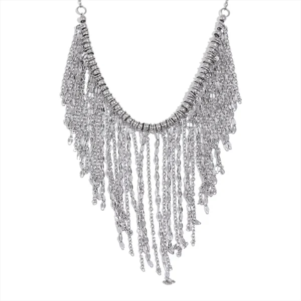 Attractive Chest Necklace – Waterproof Stainless Steel Long Tassel Pendant, Fashion Handmade Exquisite Jewelry