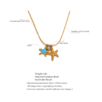 Chic Summer Necklace - Starfish CZ Pendant, Stainless Steel Stylish Necklace for Girls, Cute Gold Color, Waterproof, Party Gift