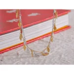 Chic Stainless Steel Rhombus Chain Drop Necklace - Waterproof Collar Jewelry for Women in Gold