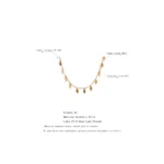 Chic Stainless Steel Rhombus Chain Drop Necklace - Waterproof Collar Jewelry for Women in Gold