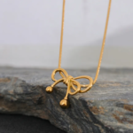 Charm Bow-Knot Necklace - Gold Color Stainless Steel Short Chain, Waterproof Jewelry, Bijoux Femme New