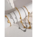 Trendy France Necklace - Stainless Steel Chain Gold Necklace, 18K PVD Plated Collar