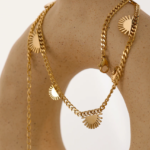 Trendy France Necklace - Stainless Steel Chain Gold Necklace, 18K PVD Plated Collar