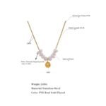 Korean Gentle Charm: Summer Natural Freshwater Pearls Delicate Necklace - Stainless Steel Fashion Jewelry for Women