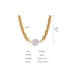 Anniversary Gift: New Stainless Steel Fashion Jewelry for Women - Natural Pearl Chain Necklace