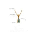 New Fashion Statement: Stylish Green Glass Crystal Water Drop Pendant Necklace for Women - 316L Stainless Steel Cast, Gold Color Jewelry