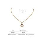Party-Ready Fashion: Stainless Steel Exquisite Natural Pearl Pendant Necklace - High-Quality 18K Chain Choker for Women