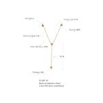 Elegant Waterproof Charm Necklace - Minimalist Gold Color Thin Chain with Chic Stainless Steel Bib and Exquisite Cubic Zirconia for Women