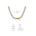 Luxury Shiny Cubic Zirconia Necklace - 316L Stainless Steel, Fashion Jewelry for Women