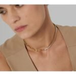 Exquisite Shiny Cubic Zirconia Collar Necklace - Waterproof Stainless Steel Metal Chain Accessories