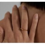 Golden Bamboo Joint Metal Ring - Stainless Steel, Minimalist Design, Bagues Pour Femme Accessories, Ideal Office Gift, New Waterproof Feature