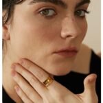 Geometric Hollow Gold Color Ring - Two Wearing Way Stainless Steel, Fashion Metal with Smooth Texture, Chic Jewelry for Women, New Design