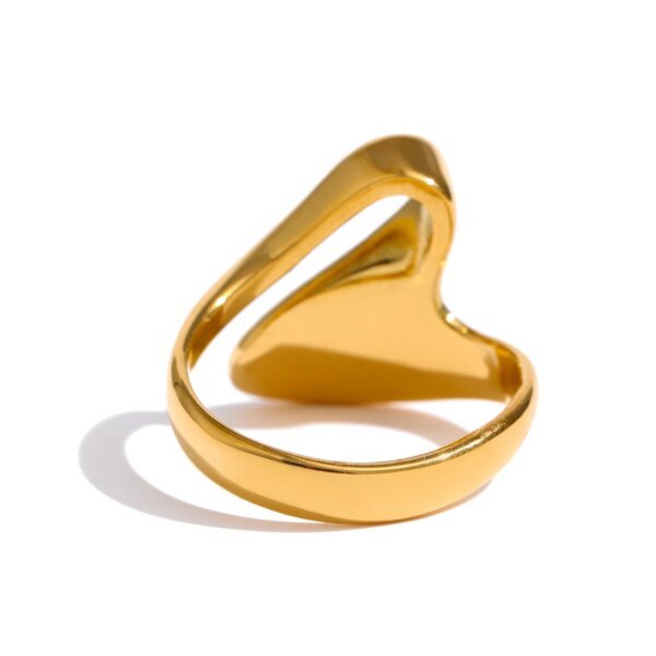Golden Finger Geometric Ring - 316L Stainless Steel Irregular Statement, Minimalist Jewelry, New Design for Bijoux Femme
