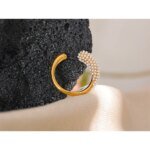 Chic Open Ring - Elegant Imitation Pearls, Golden Stainless Steel, Exquisite Fashion, Finger Jewelry for Women, Bijoux Femme