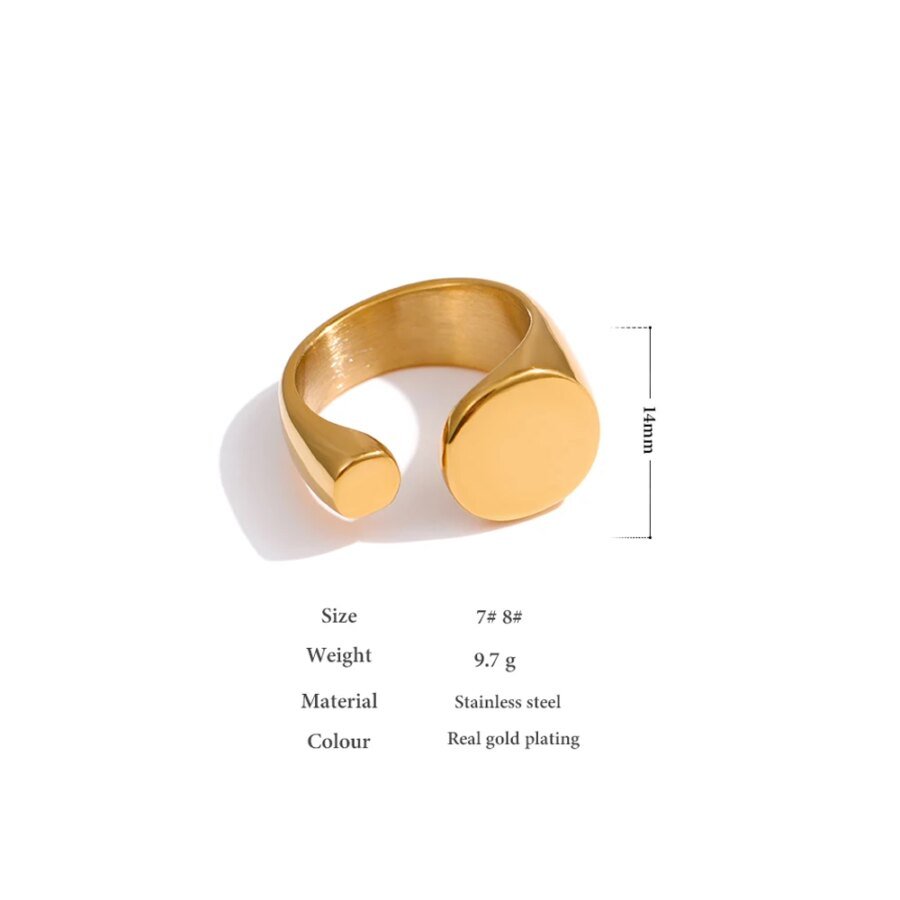 Golden Rope Elegance - New Stainless Steel Geometric Ring with Fashion Metal, 18K PVD Plated, Waterproof Jewelry, Ideal Bijoux Femme Gift
